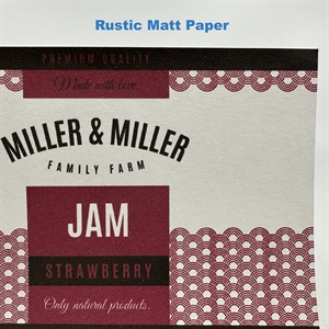 Rustikt Matt Papper (FSC) etikett test rulle - 10 cm x 4 meter